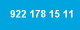 922 178 15 11 922 178 15 11